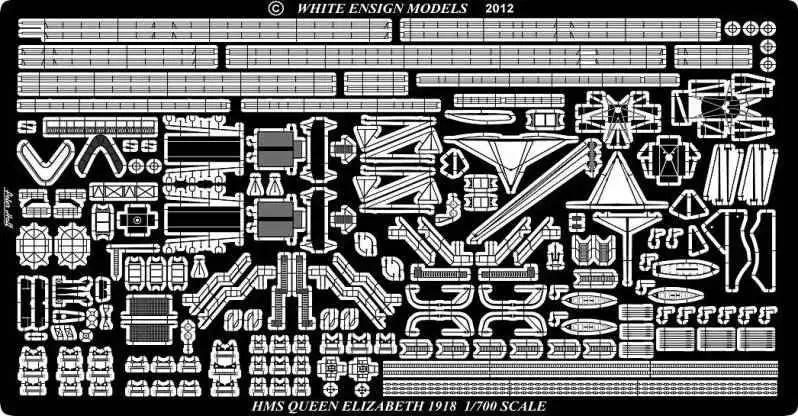 White Ensign Models 7106 1/700 HMS Queen Elizabeth 1918 Detail Set (D)
