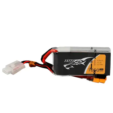 Tattu 1050mAh 3S 75C 11.1V Lipo Battery Pack with XT60 Plug