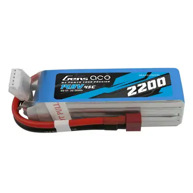 Gens ace 2200mAh 4s 45C 14.8V Lipo Battery Pack with DeansPlug