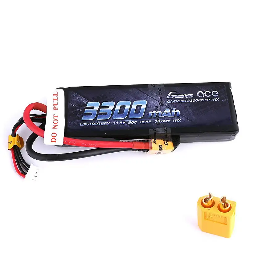 Gens Ace 3300mAh 11.1V 50C 3S1P Lipo with XT60