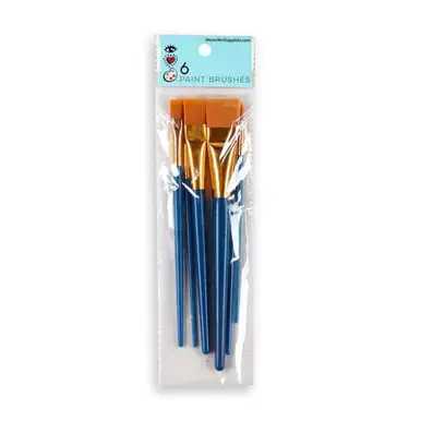 BRIGHT STRIPES 6 Paint Brushes (3006)
