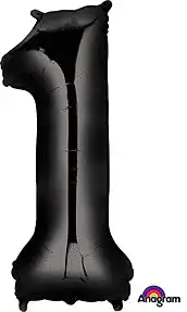 34" Large Black Number Balloons (anagram)