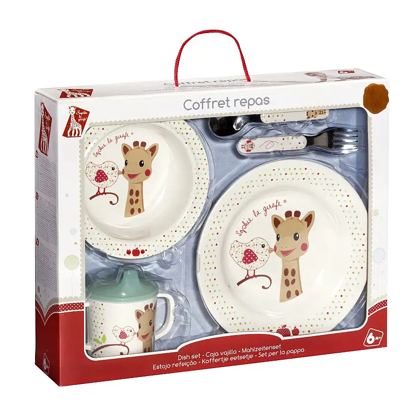 Sophie La Girafe Dish Set - Kiwi Version