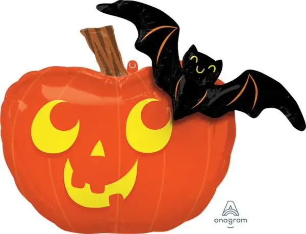 31" Pumpkin & Bat Balloon