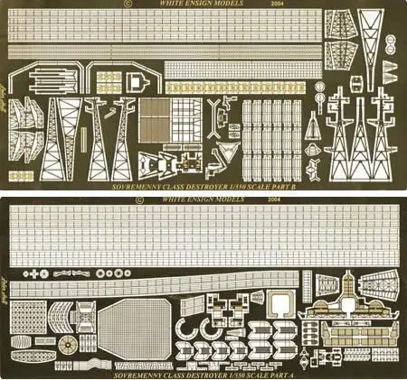 White Ensign Models 3560 1/350 Sovremenny Class Destroyer Detail Set for TSM (D)
