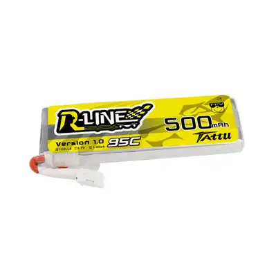 Tattu 500mAh 1S 95C 3.7V Lipo Battery Pack with JST-PHR Plug