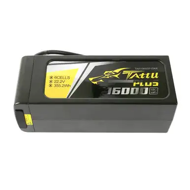 Tattu Plus 16000mAh 6S 15C 22.2V Lipo Battery Pack with AS150+XT150 Plug (new version)
