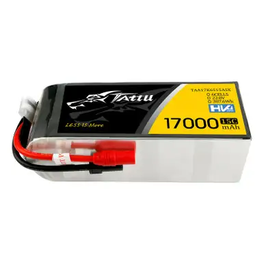 Tattu G-Tech 22.8V 15C 6S 17000mAh High Voltage LiPo Battery with AS150+XT150 Plug for UAV