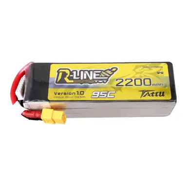 Tattu 2200mah 6S 95C 22.2V R-Line Lipo Battery with XT60 Plug For 7" Quad