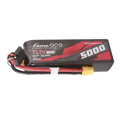Gens ace G-Tech 5000mAh 3S 60C 11.1V Lipo Battery Pack with XT60 Plug