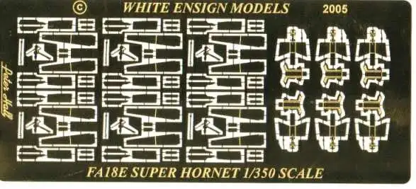 White Ensign Models 3569 1/350 FA18E Hornet Detail Set w/Interior for 6 TSM Aircrafts (D)