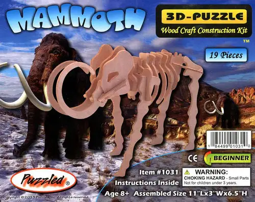 3D-Puzzle Wood Construction Kit Mammoth Puzzle #1031