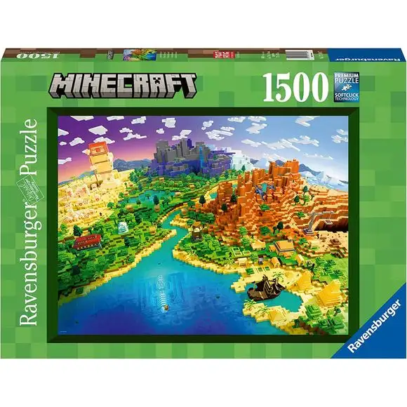 Ravensburger World of Minecraft 1500 Piece Jigsaw Puzzle 32x24-inch