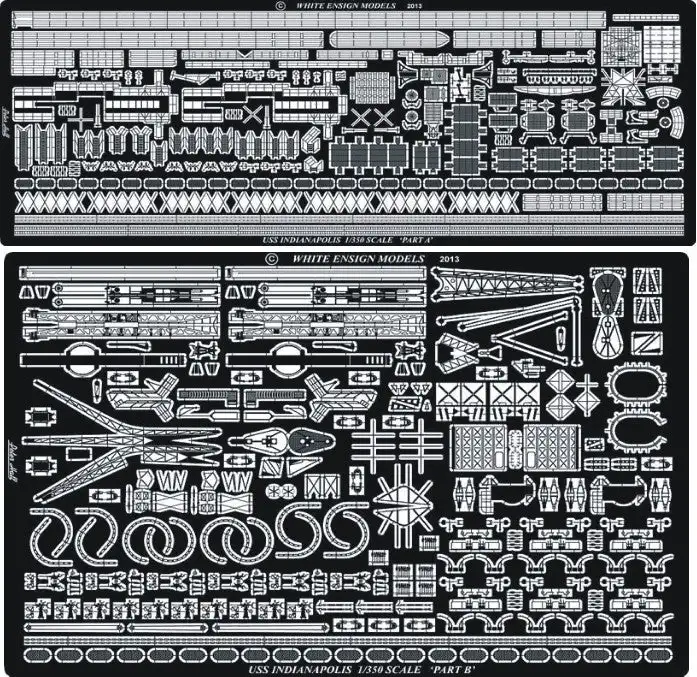White Ensign Models 35170 1/350 USS Indianapolis CA35 Heavy Cruiser Detail Set for ACY & TSM (D)
