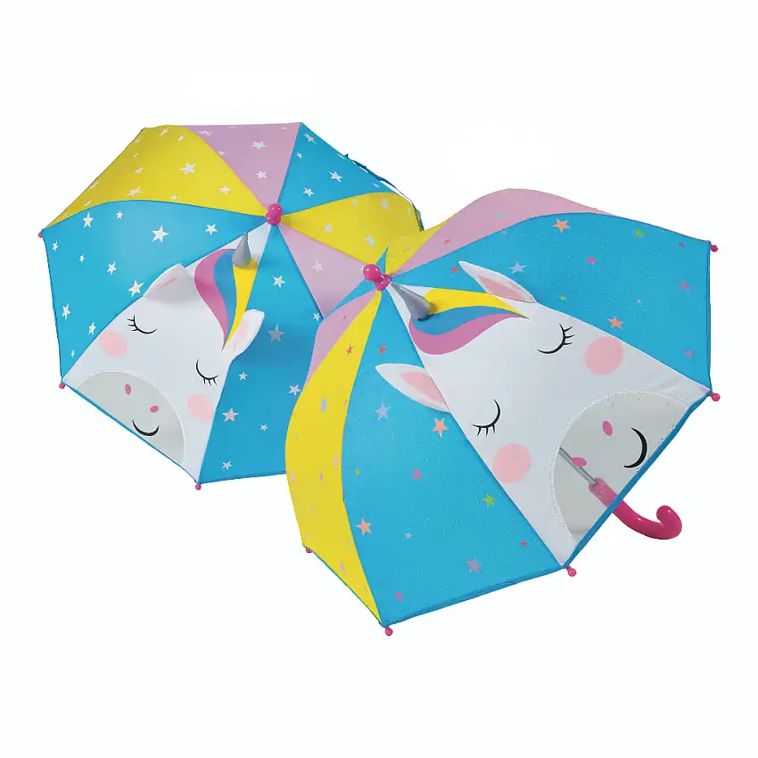 Color Changing 3D Umbrella - Rainbow Unicorn