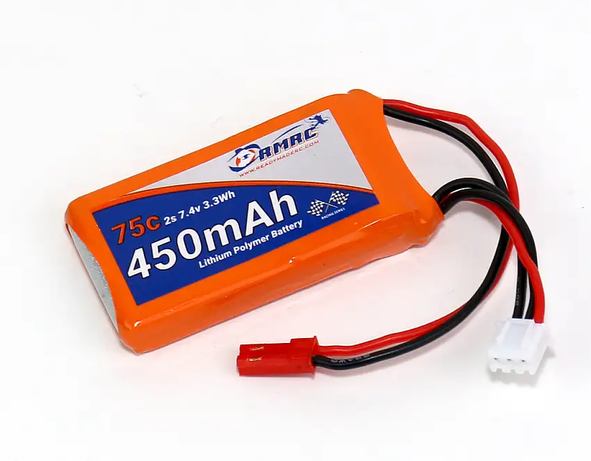 RMRC Orange Series - 450mAh 2S 75C Lipo - JST (3.3Wh)