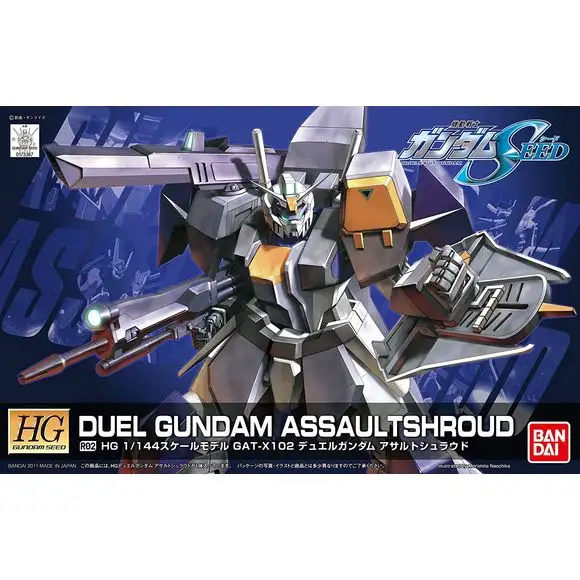 Bandai Hobby R02 Duel Gundam Assault Shroud HG 1/144 Scale Model Kit