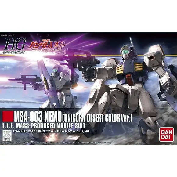 (PRE-ORDER: September 2025) Bandai Hobby Gundam HGUC #164 Nemo Desert Color Unicorn Ver. HG 1/144 Model Kit