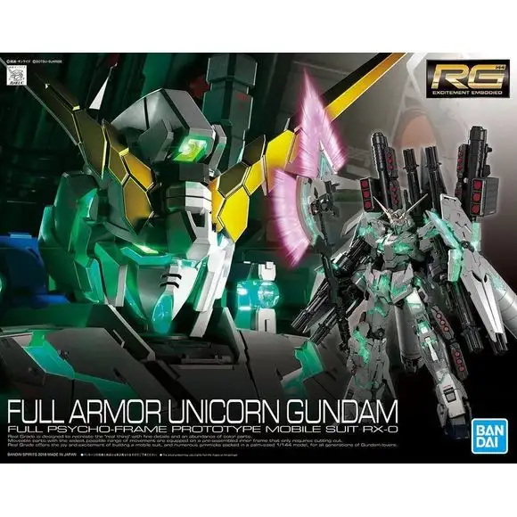 Bandai RG #30 Gundam Unicorn RX-0 Full Armor Unicorn 1/144 Scale Model Kit