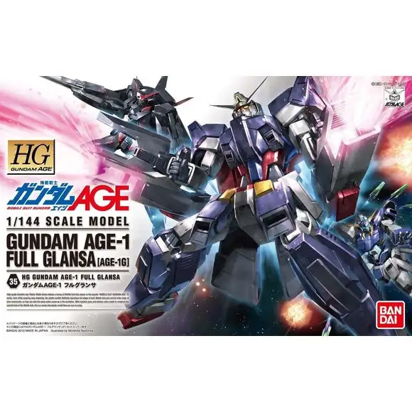Bandai Hobby Gundam AGE #35 AGE-1G AGE-1 Full Glansa HG 1/144 Model Kit
