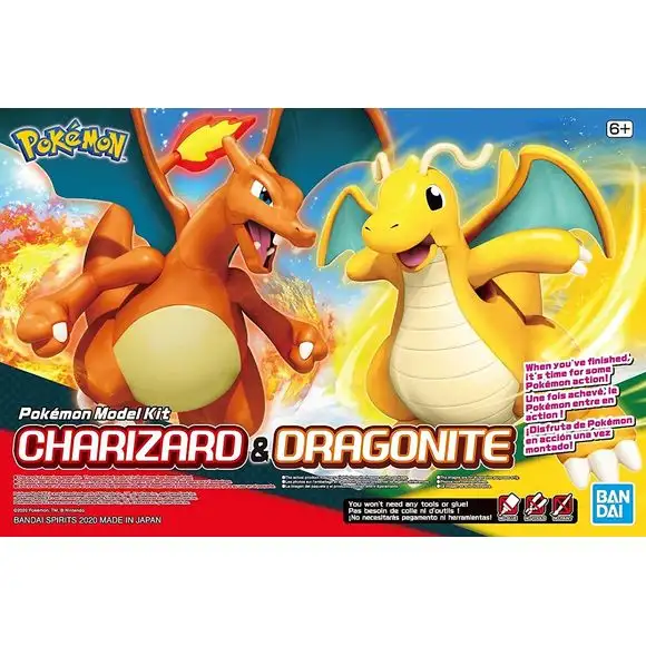 Bandai Hobby Pokemon Plamo Charizard & Dragonite Figure Model Kit
