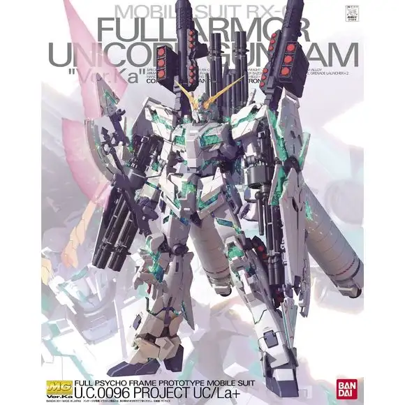 Bandai RX-0 Full Armor Unicorn Gundam Ver. Ka MG 1/100 Model Kit