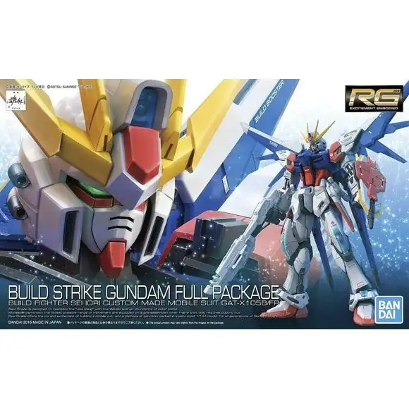 Bandai RG #23 Gundam Build Fighters Build Strike Gundam Full Package 1/144 Scale Model Kit