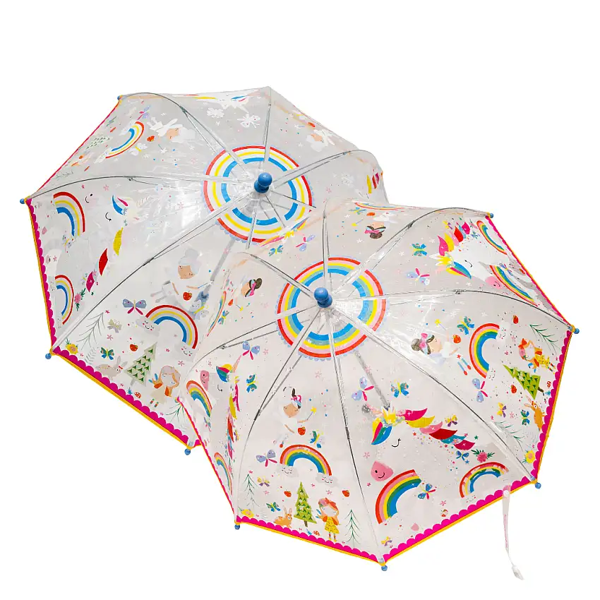 Transparent Color Changing Umbrella - Rainbow Fairy