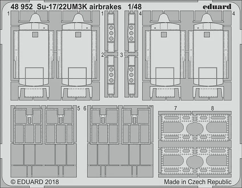 Su-17/22UM3K Airbrakes for KTY 1/48 Eduard