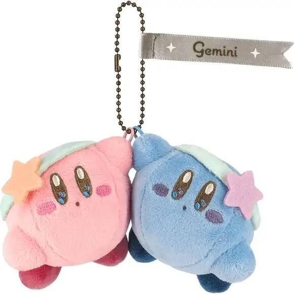 Sanei Horoscope Collection Kirby Mascot Gemini 5-inch Mini Plush Keychain