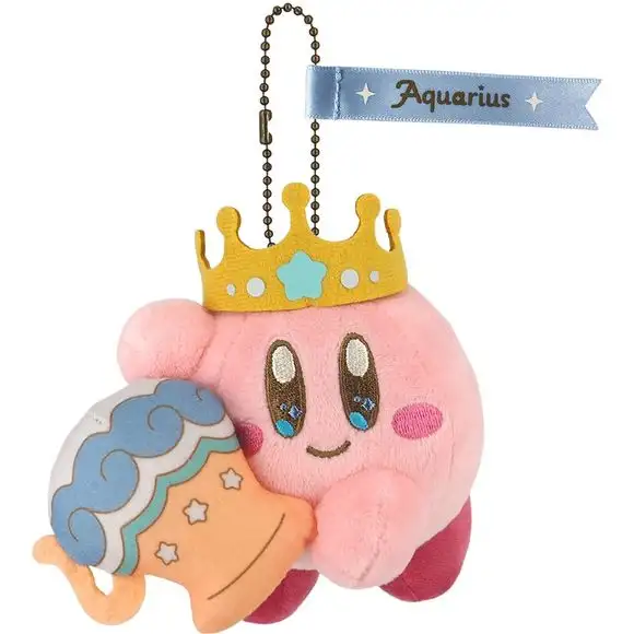 Sanei Horoscope Collection Kirby Mascot Aquarius 4-inch Mini Plush Keychain