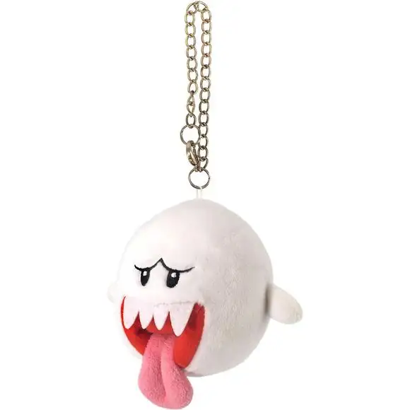 Sanei MM06 Super Mario - Boo Mascot 4-inch Plush Keychain