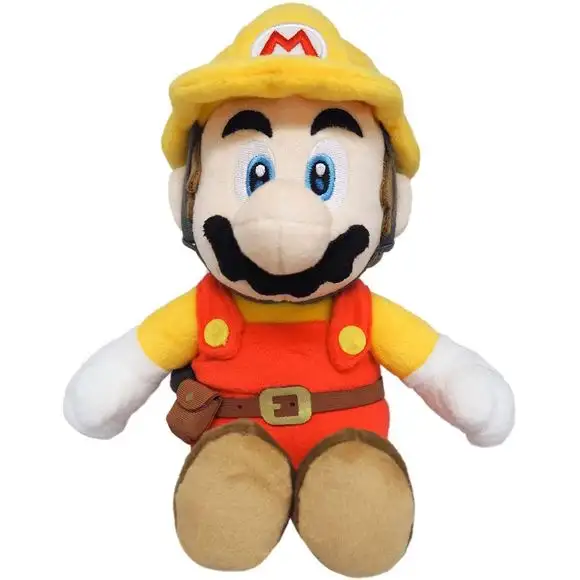 Sanei Super Mario Maker 2 Builder Mario 9-inch Stuffed Plush