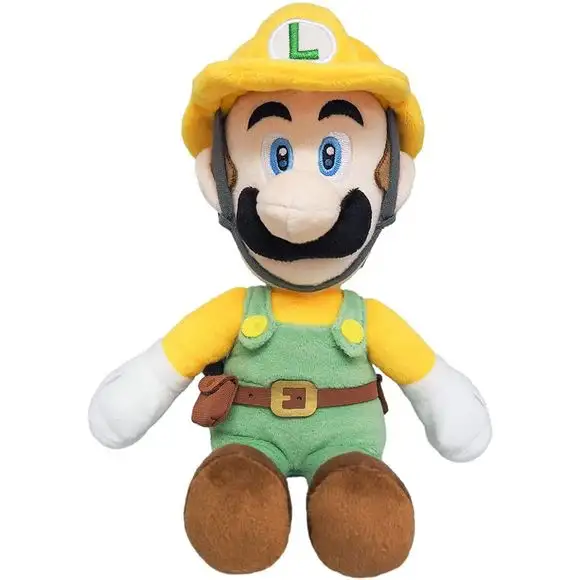 Sanei Super Mario Maker 2 Builder Luigi 9-inch Stuffed Plush