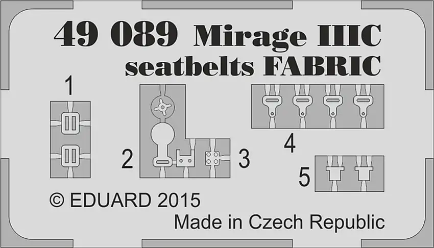 Mirage III C Seatbelts Fabric-Type for EDU (Painted) 1/48 Eduard