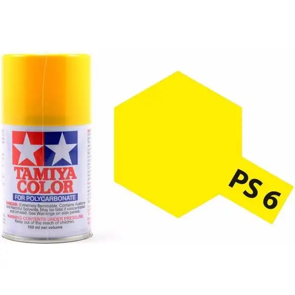 Tamiya Polycarbonate 86006 PS-6 Yellow Spray Paint Aerosol 100ml