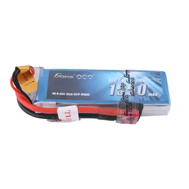 Gens ace 1550mAh 2S 7.4V 45C Lipo Battery with Deans Plug
