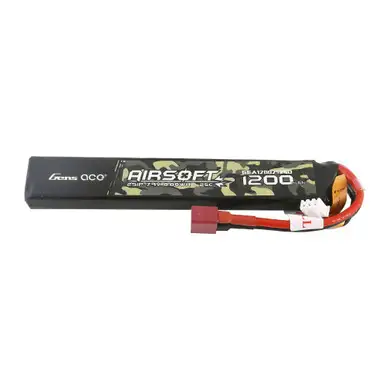 Gens ace 1200mAh 2S 25C 7.4V Airsoft Gun Battery with Deans Plug