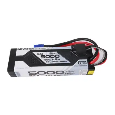 Gens ace Advanced 5000mAh 2s 7.6V 100C G-Tech Lipo Battery Pack with EC3 Plug