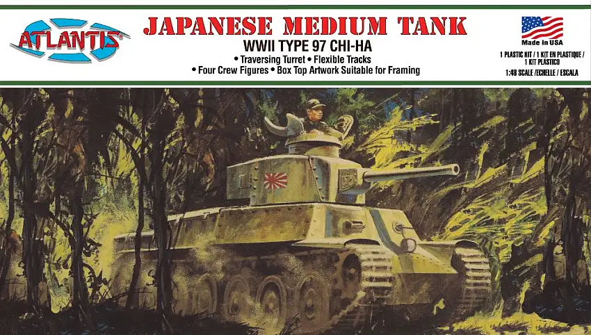 Atlantis Models 313 1/48 WWII Type 97 Chi-Ha Japanese Medium Tank (formerly Auro