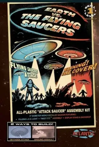 Atlantis Models 1005 Earth vs The Flying Saucers: Attack Saucer 5" Dia.