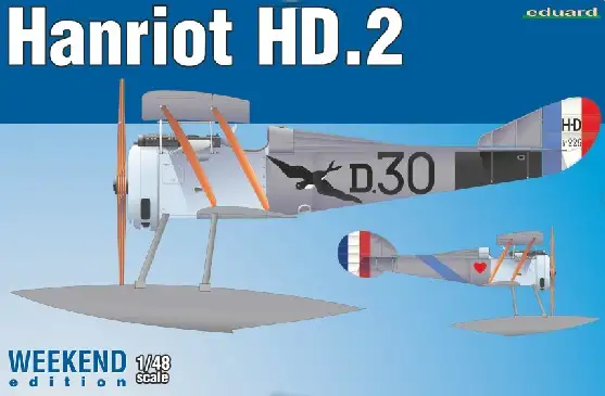 Eduard 8413 1/48 Hanriot HD2 BiPlane (Wkd Edition Plastic Kit)