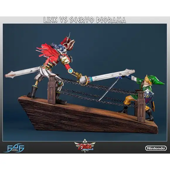 First 4 Figures Legend of Zelda Sandship Base Link vs Scervo Diorama 20" Resin Statue