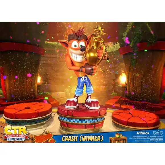 First 4 Figures Crash Bandicoot Team Racing Nitro-Fueled Winner Standard Edition 18" Resin Statue