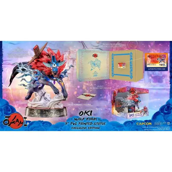 First 4 Figures Okami Oki Wolf Form Exclusive Edition PVC Statue