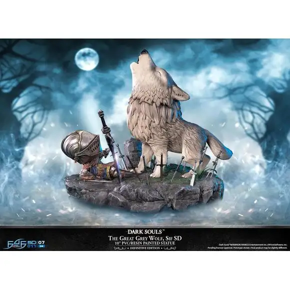 First 4 Figures Dark Souls The Great Grey Wolf Sif SD Definitive Edition PVC Statue