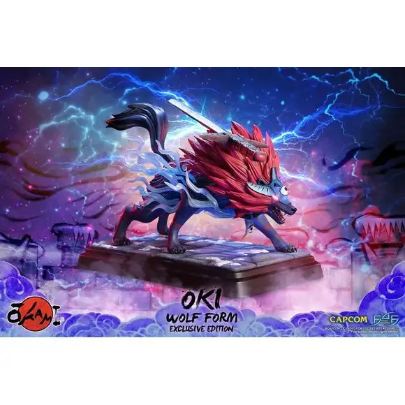 First 4 Figures Okami Oki Wolf Form Exclusive Edition Resin 14" Statue
