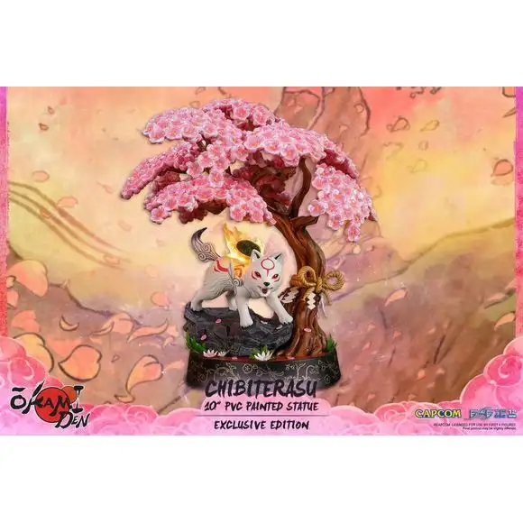 First 4 Figures Okami Okamiden Chibiterasu Exclusive Edition PVC 10" Statue