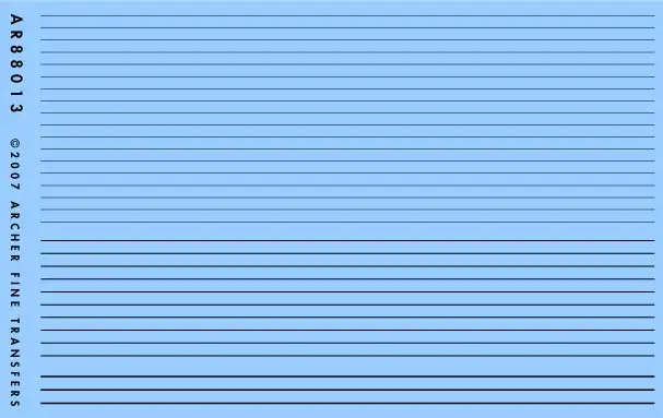 Archer Fine Transfers 88013 Surface Details: Raised Panel Lines (Various Scales)