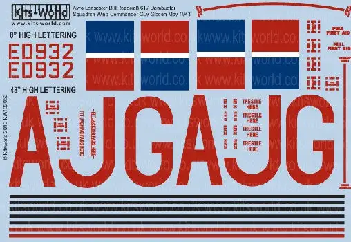 Warbird Decals 132056 1/32 Avro Lancaster B III (Special) 617 Dambuster Sq Wing